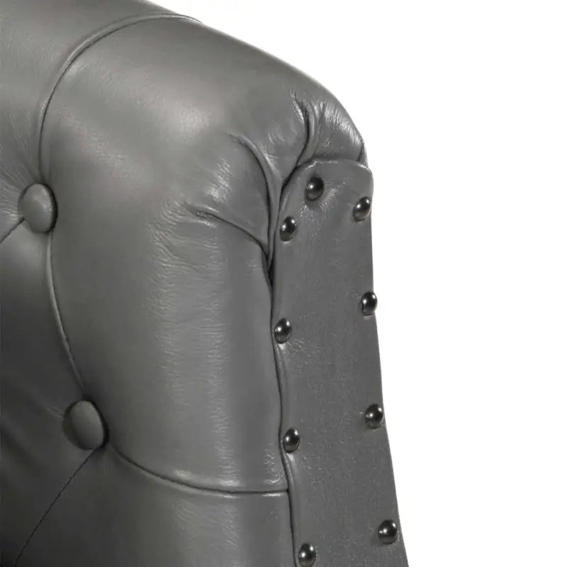 Echt geitenleer fauteuil met massief mangohout voor ultiem comfort - Fauteuils & Relaxfauteuils