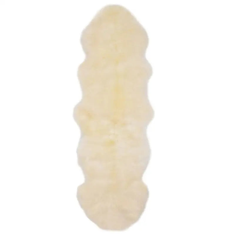 Echt schapenvacht vloerkleed voor een warme en gezellige sfeer - Wit / 60 x 180 cm - Vloerkleden