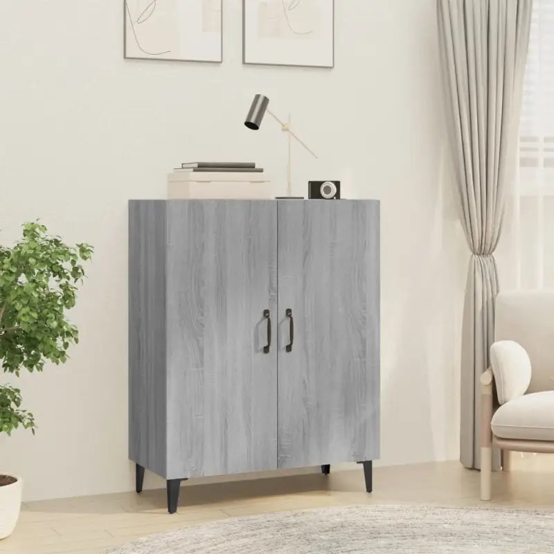 Eenvoudig schoon te maken dressoir met trendy ontwerp en bewerkt hout - Grijs sonoma / 1 - Dressoirs & buffetkasten