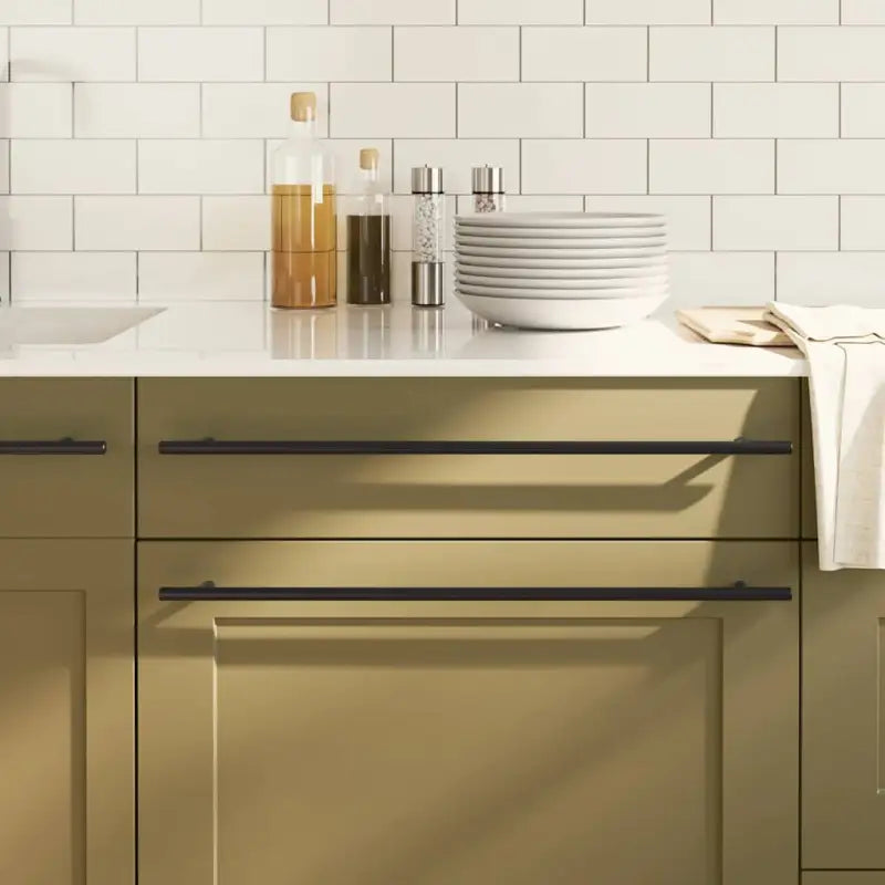 Eenvoudige kastknoppen en handvatten van roestvrij staal - Zwart / 480 mm / 5 - Kastknoppen en kastgrepen