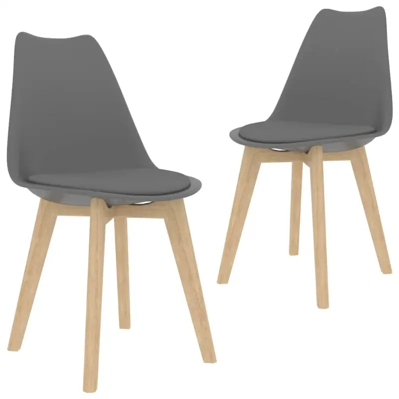 Eetkamerstoelen erg eenvoudig geleverd met tijdloos ontwerp - Grijs / 2 - Eetkamerstoelen