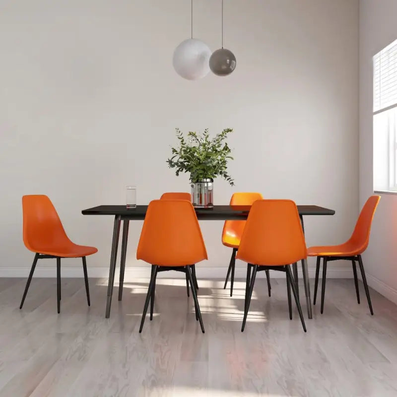 Eetkamerstoelen met eigentijdse charme en gemakkelijk onderhoud - Oranje / 6 - Eetkamerstoelen