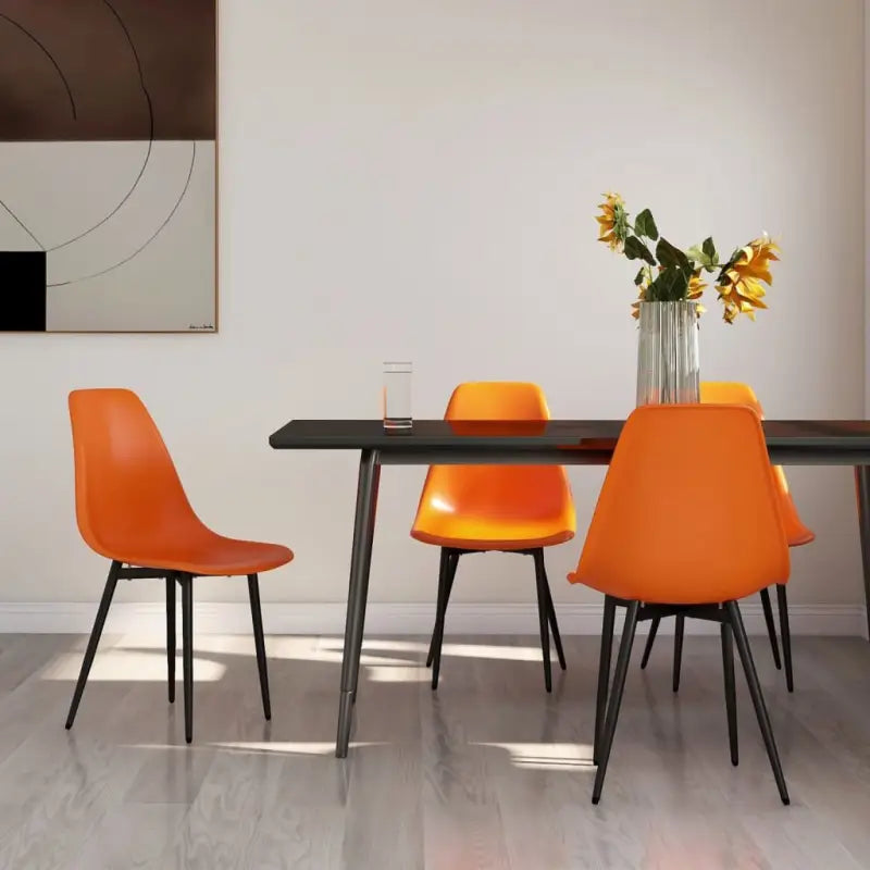 Eetkamerstoelen met eigentijdse charme en gemakkelijk onderhoud - Oranje / 4 - Eetkamerstoelen