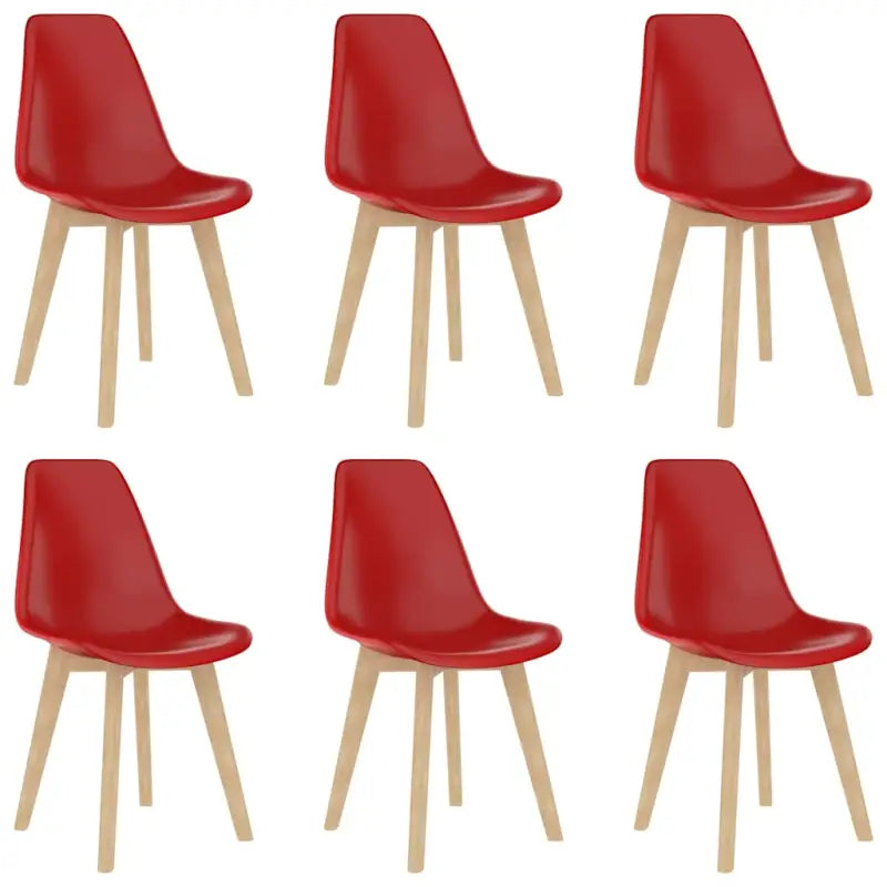 Eetkamerstoelen met elegant ontwerp en levering bevat erg eenvoudig - Rood / 6 - Eetkamerstoelen