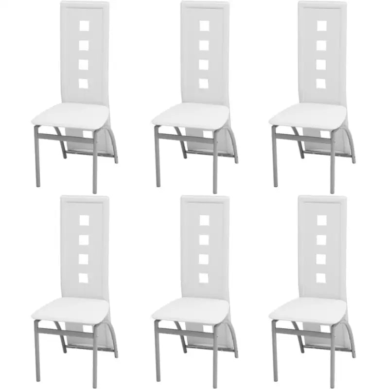 Eetkamerstoelen met ergonomisch ontwerp levering bevat stijlvolle en tijdloze look - Wit / 6 - Eetkamerstoelen