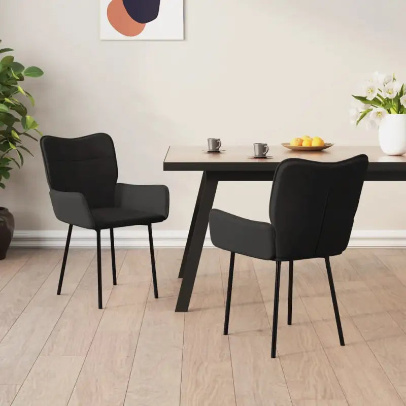 Eetkamerstoelen met hoogte armleuningen en elegant fluweel design - Eetkamerstoelen