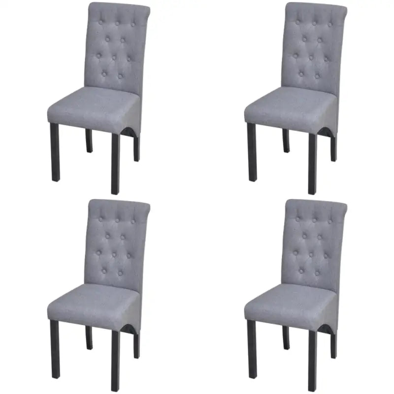 Eetkamerstoelen met levering bevat zachte bekleding en tijdloos design - Lichtgrijs / 4 - Eetkamerstoelen