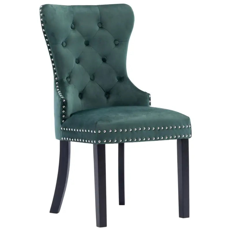 Eetkamerstoelen met massief rubberwood en zachte fluwelen bekleding - Eetkamerstoelen