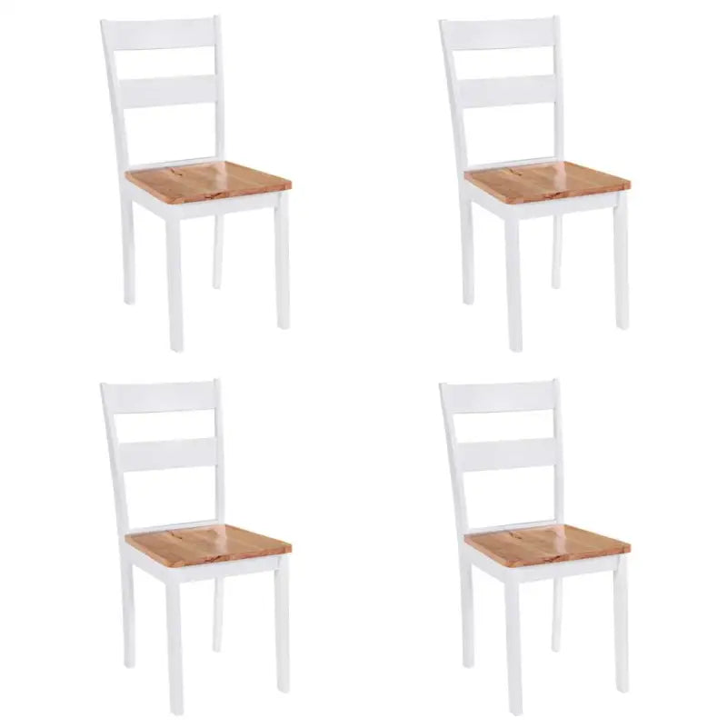 Eetkamerstoelen set van 4 met levering bevat in rubberwood klassiek ontwerp - 4 - Eetkamerstoelen