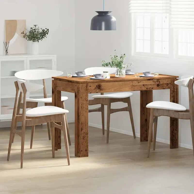 Eettafel van bewerkt hout voor elegante maaltijden in je woonkamer - Oud hout / 1 - Eettafels