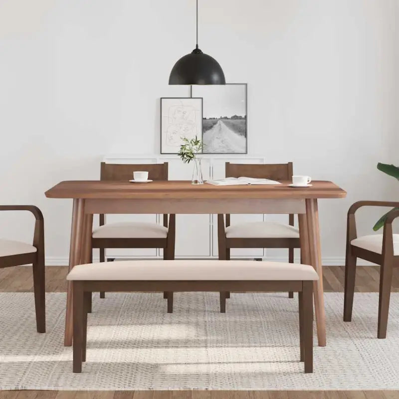 Eettafelbank met houten poten voor een comfortabele zitervaring - Keuken- & eettafelbanken