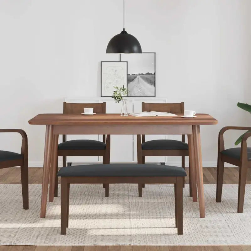 Eettafelbank met houten poten voor een comfortabele zitervaring - Keuken- & eettafelbanken