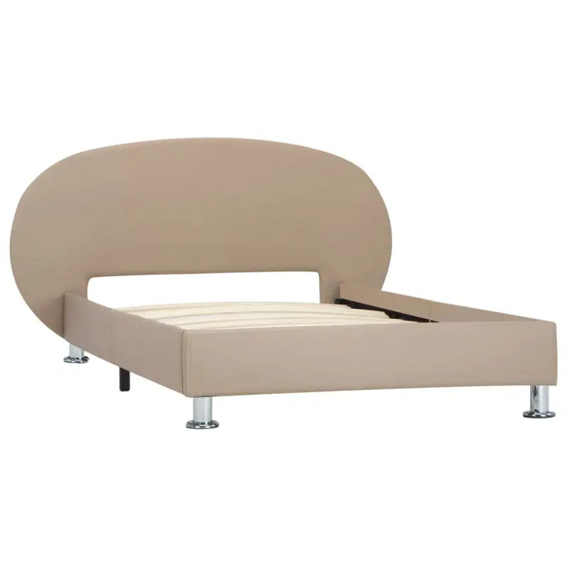 Elegant bedframe met gepoedercoat stalen frame voor een moderne slaapkamer - Cappuccino / 100 x 200 cm - Bedden &