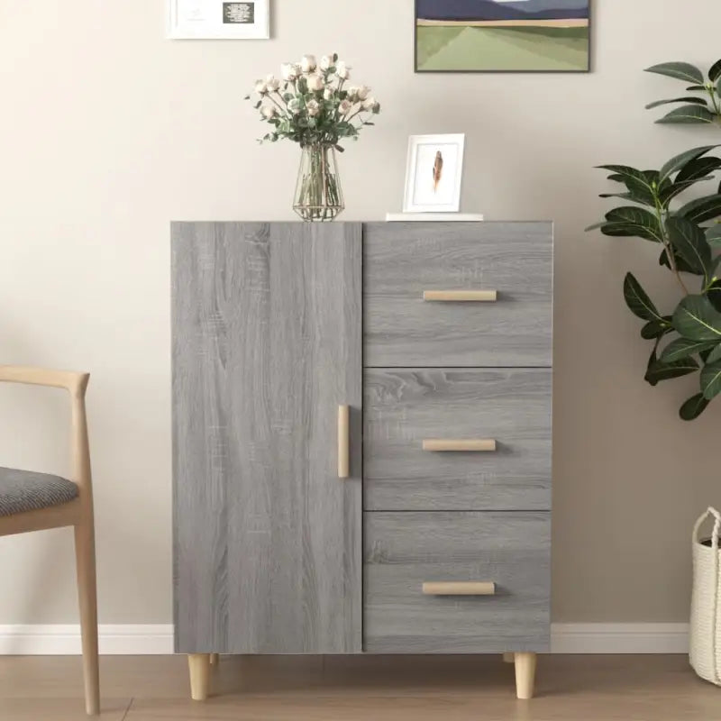 Elegant dressoir van bewerkt hout dat gemakkelijk schoon te maken - Grijs sonoma / 1 - Dressoirs & buffetkasten