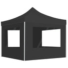 Elegant partytent met oxford stof en pvc ramen voor zware regen - Antraciet / 3 x 3 m / 1 - Partytenten & prieëlen