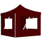 Elegant partytent met oxford stof en pvc ramen voor zware regen - Wijnrood / 3 x 3 m / 1 - Partytenten & prieëlen