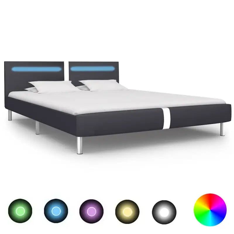 Elegante bedframe met kleurveranderende LED-verlichting - Zwart / 150 x 200 cm - Bedden & bedframes
