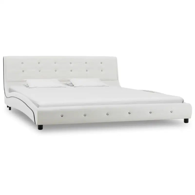 Elegante bedframe met stalen poten en polyester buitenlaag - Bedden & bedframes