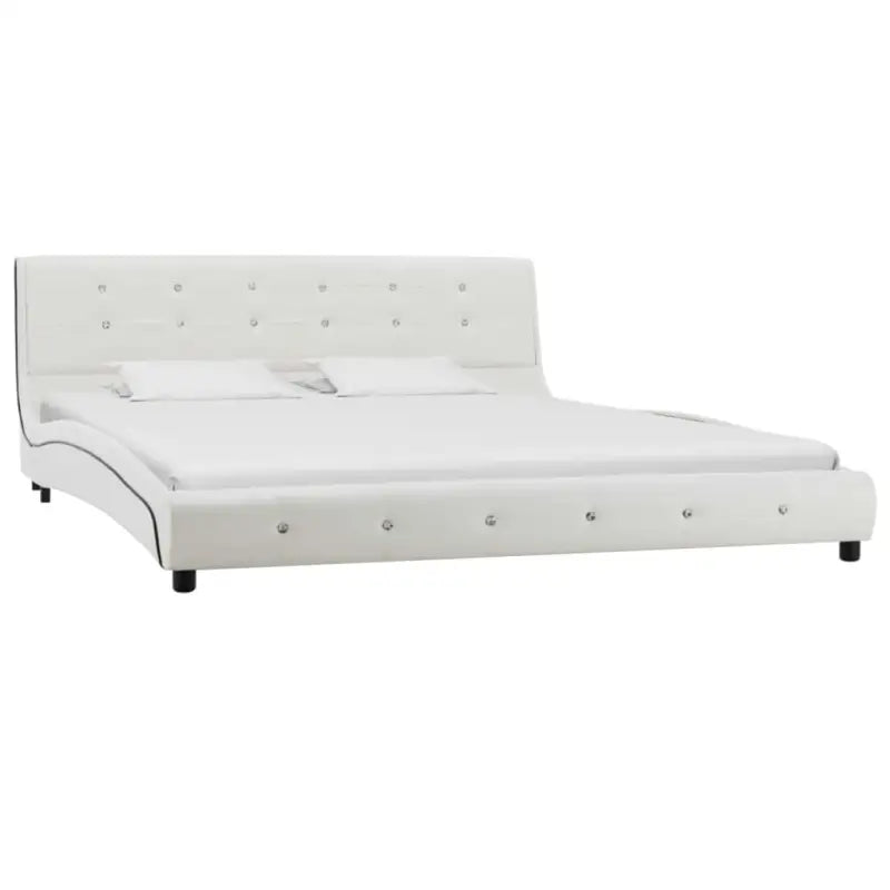 Elegante bedframe met stalen poten en polyester buitenlaag - Bedden & bedframes