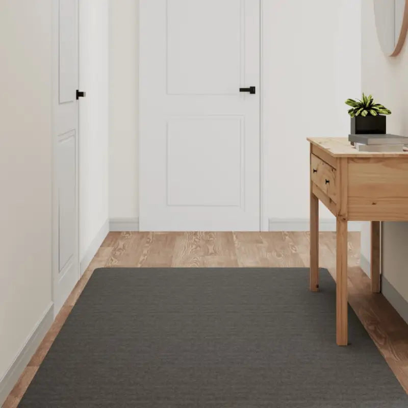 Elegante en praktische tapijtloper van polypropyleen - Antraciet / 100 x 180 cm - Vloerkleden