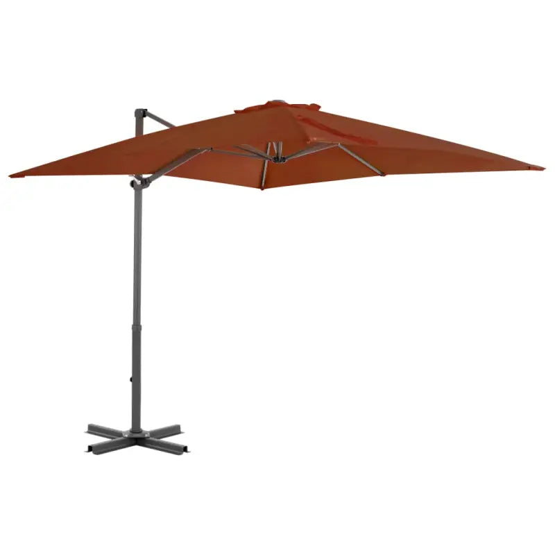 Elegante hangende parasol met aluminium paal voor schaduw en UV-bescherming - Terracotta / 250 x 250 cm / 1 - Parasols