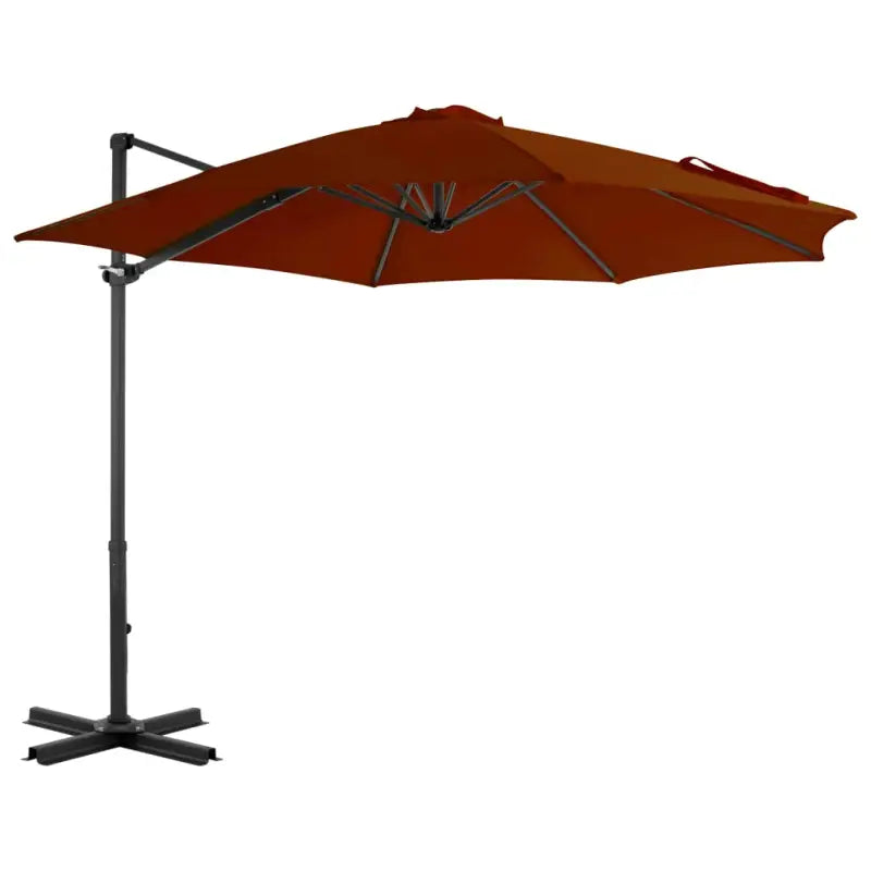Elegante hangende parasol met aluminium paal voor schaduw en UV-bescherming - Terracotta / 300 x 238 cm / 1 - Parasols