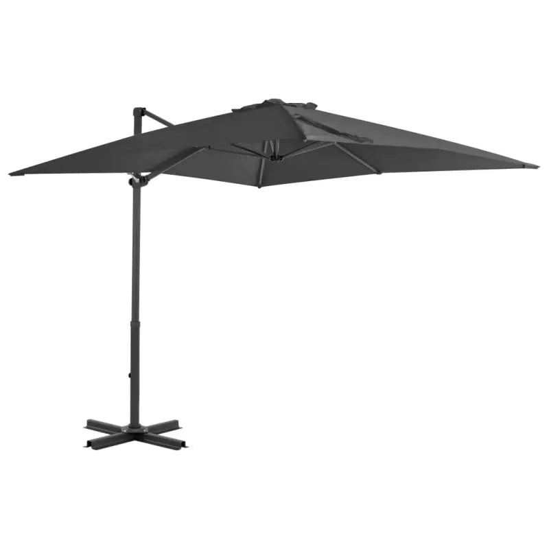 Elegante hangende parasol met aluminium paal voor schaduw en UV-bescherming - Antraciet / 250 x 250 cm / 1 - Parasols