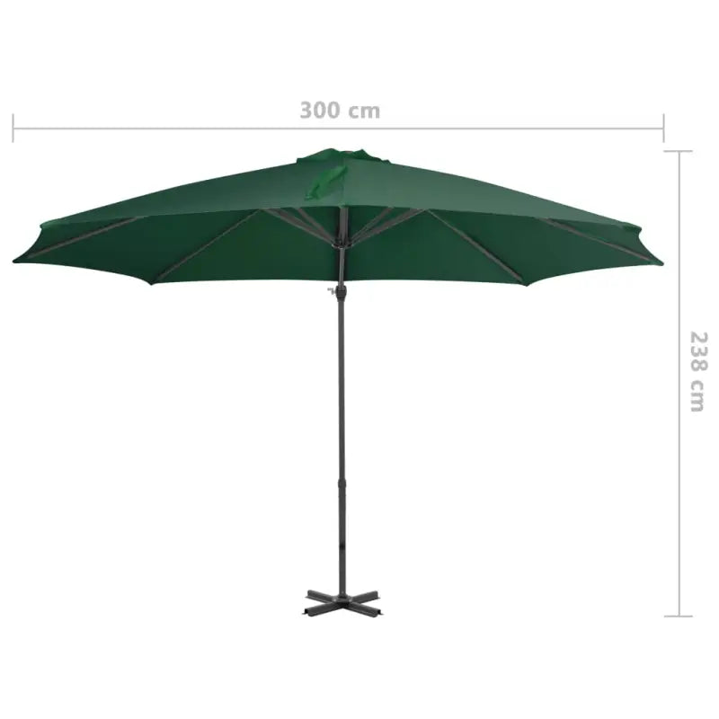 Elegante hangende parasol met aluminium paal voor schaduw en UV-bescherming - Parasols en zonneschermen