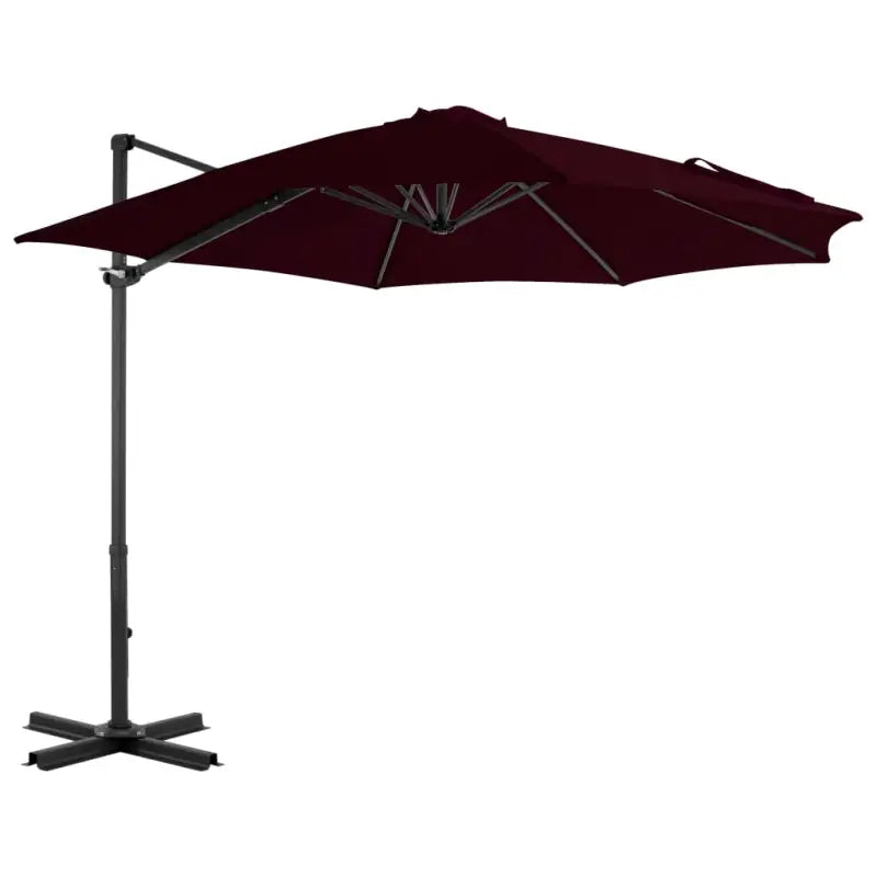 Elegante hangende parasol met aluminium paal voor schaduw en UV-bescherming - Rood / 300 x 238 cm / 1 - Parasols