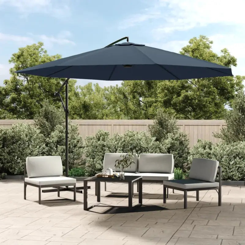 Elegante hangende parasol met metalen paal voor schaduw en UV-bescherming - Marineblauw / 1 - Parasols en zonneschermen
