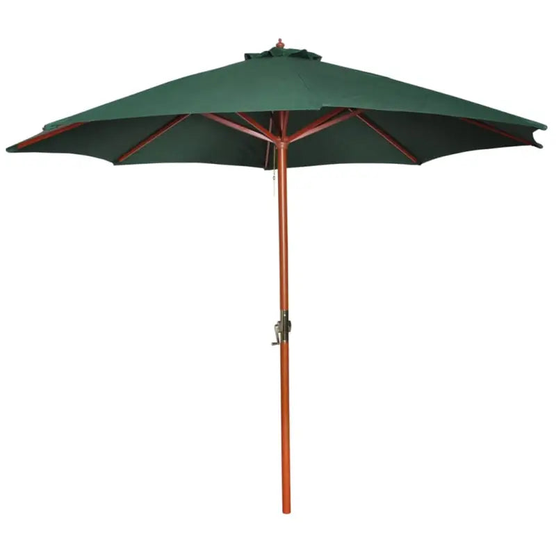 Elegante houten parasol met UV-bescherming en stevige houten paal - Groen / 1 - Parasols en zonneschermen