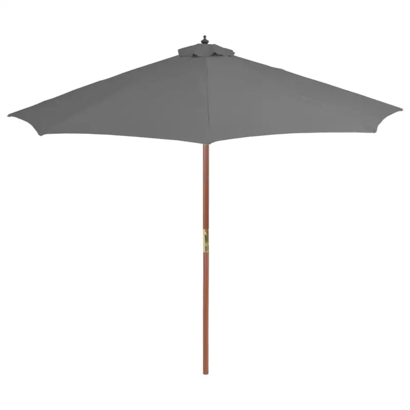 Elegante houten parasol met UV-bescherming en stevige houten paal - Parasols en zonneschermen