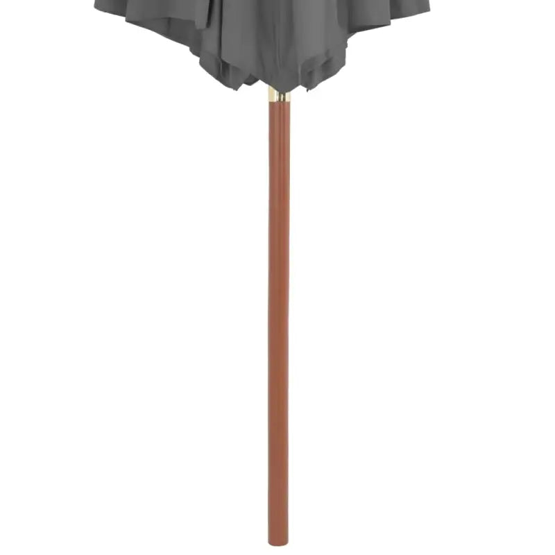 Elegante houten parasol met UV-bescherming en stevige houten paal - Parasols en zonneschermen