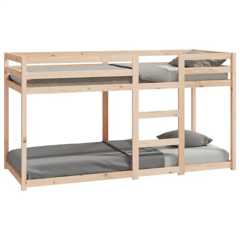 Elegante metalen stapelbed met massief grenenhout voor compacte kamers - Bedden & bedframes