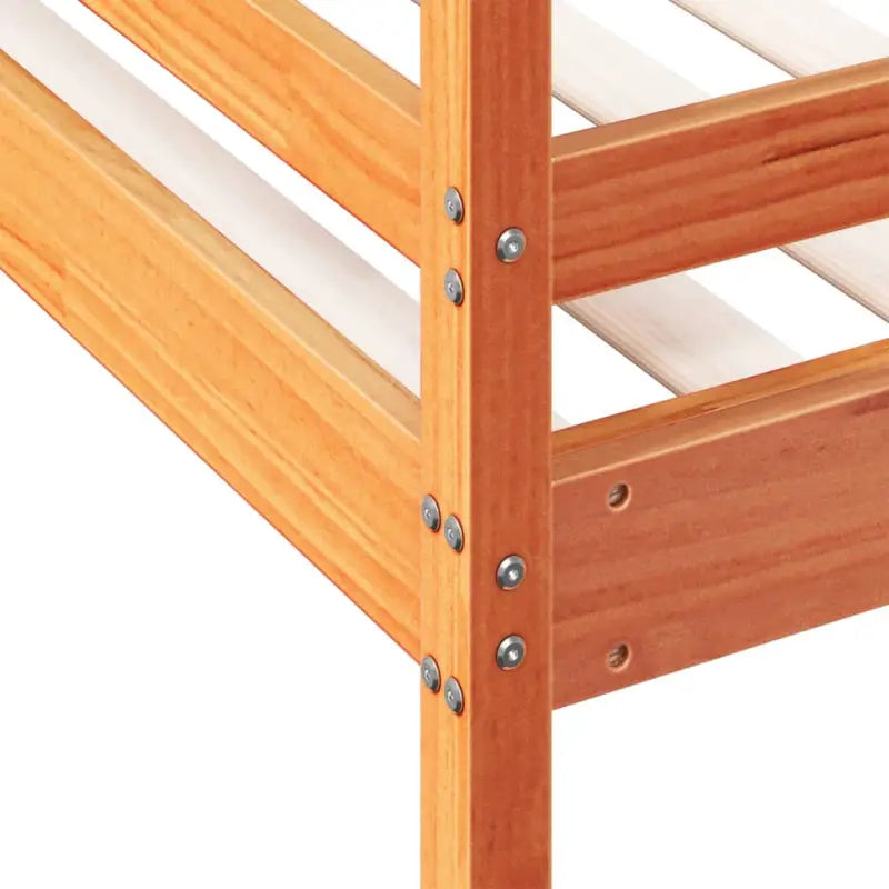 Elegante metalen stapelbed met massief grenenhout voor kleine kamers - Bedden & bedframes