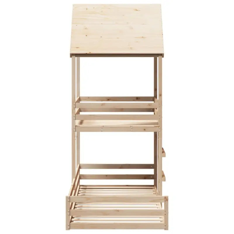 Elegante metalen stapelbed met massief grenenhout voor kleine kamers - Bedden & bedframes