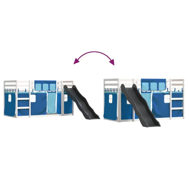 Elegante metalen stapelbed van massief grenenhout voor weinig ruimte - Bedden & bedframes