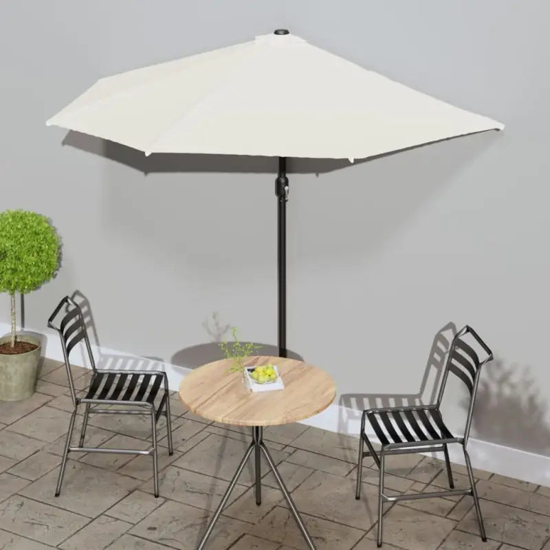 Elegante parasol met aluminium paal en stalen baleinen voor schaduw - Zand / 1 - Parasols en zonneschermen