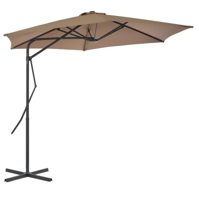 Elegante parasol met stalen paal en 360 graden draaien voor schaduw - Parasols en zonneschermen