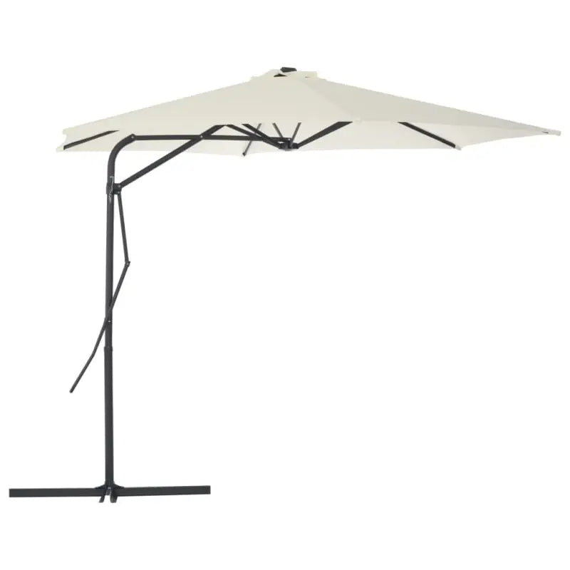 Elegante parasol met stalen paal en 360 graden draaien voor schaduw - Zand / 1 - Parasols en zonneschermen
