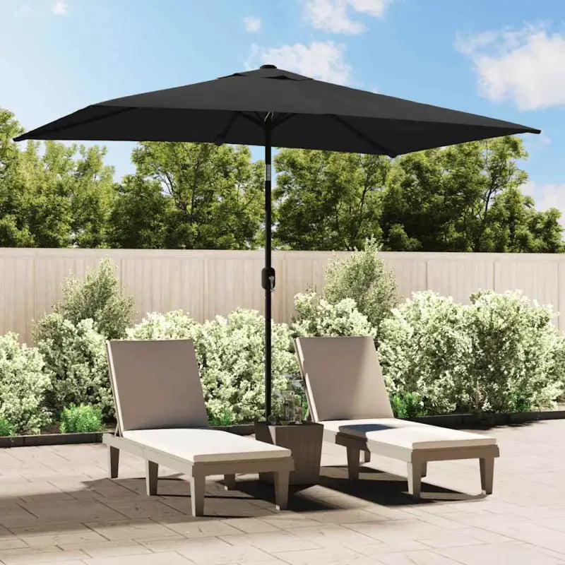 Elegante parasol met stalen paal voor schaduw en uv-bescherming - Antraciet / 1 - Parasols en zonneschermen