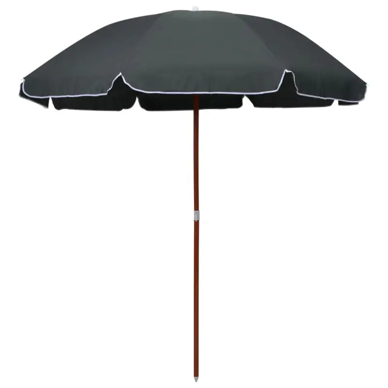 Elegante parasol met stalen paal voor UV-bescherming en schaduw - Antraciet / 240 cm / 1 - Parasols en zonneschermen