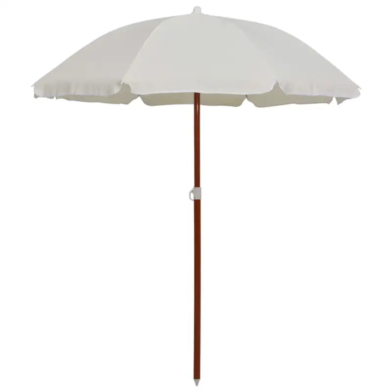 Elegante parasol met stalen paal voor UV-bescherming en schaduw - Zand / 180 cm / 1 - Parasols en zonneschermen