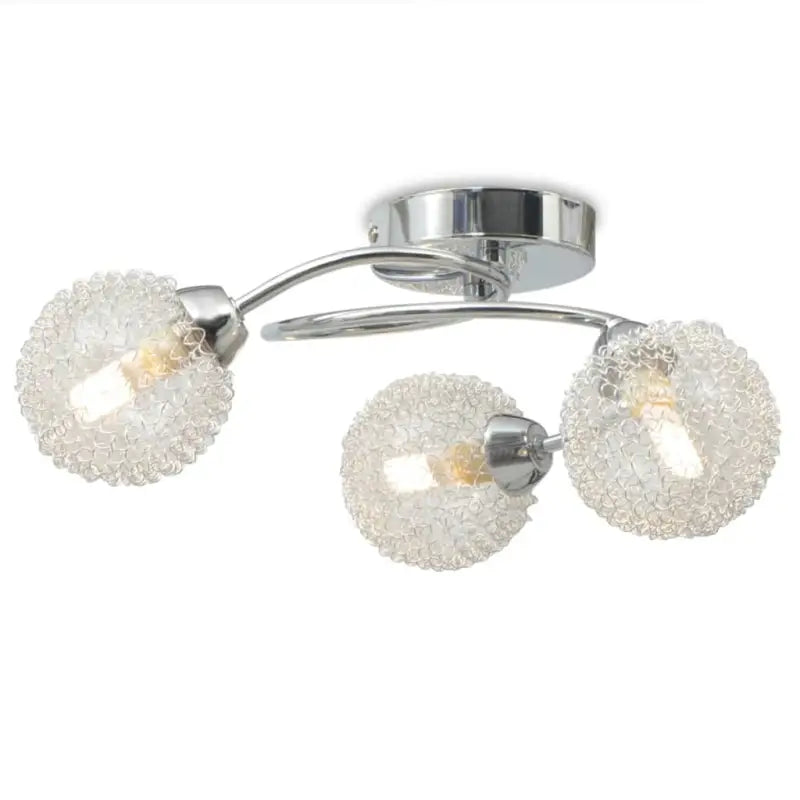 Elegante plafondlamp met metalen basis en spiraamse armen - Plafondlampen