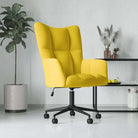 Elegante relaxfauteuil met hoogte verstelbaar en graden draaibaar ontwerp - Mosterdgeel / 1 - Fauteuils & Relaxfauteuils