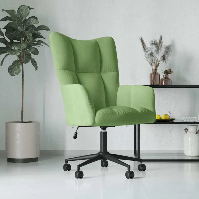 Elegante relaxfauteuil met hoogte verstelbaar en graden draaibaar ontwerp - Lichtgroen / 1 - Fauteuils & Relaxfauteuils