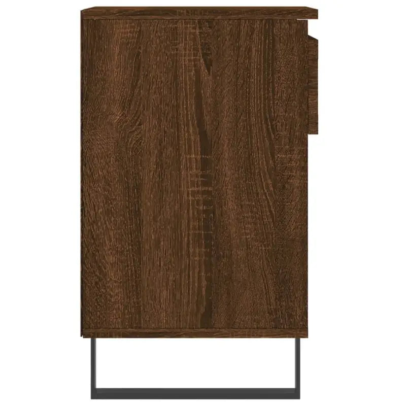 Elegante schoenenkast van bewerkt hout met metalen poten voor een opgeruimde ingang - Schoenenrekken