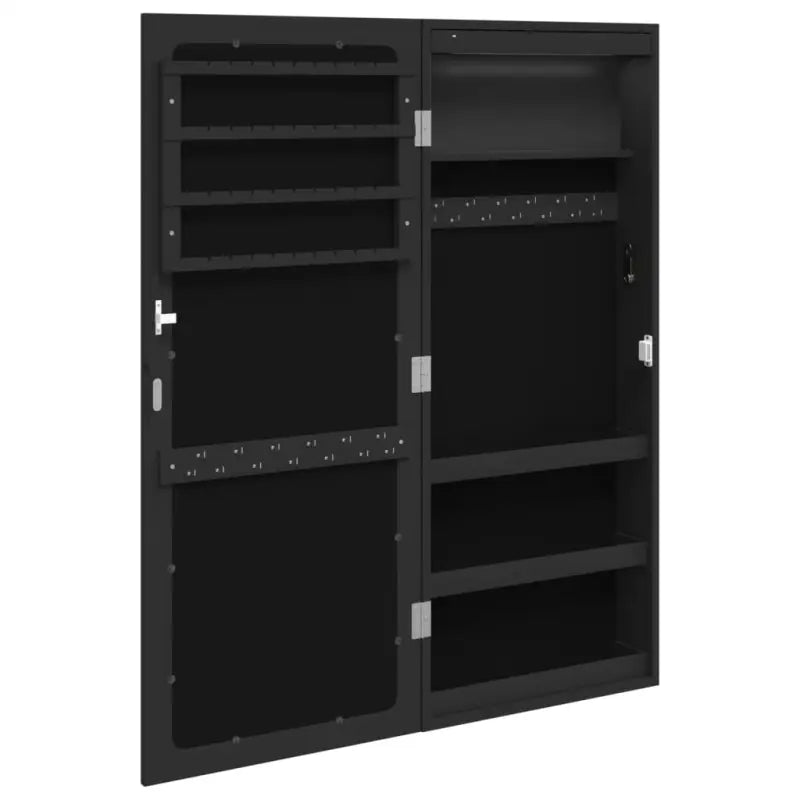 Elegante sieradenkast met LED-verlichting en bewerkt hout - Spiegels