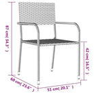 Elegante tuinset met poly rattan en gehard glas voor tuin of terras - Tuinsets