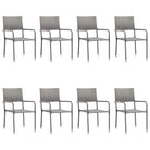 Elegante tuinset met poly rattan en gehard glas voor tuin of terras - Tuinsets